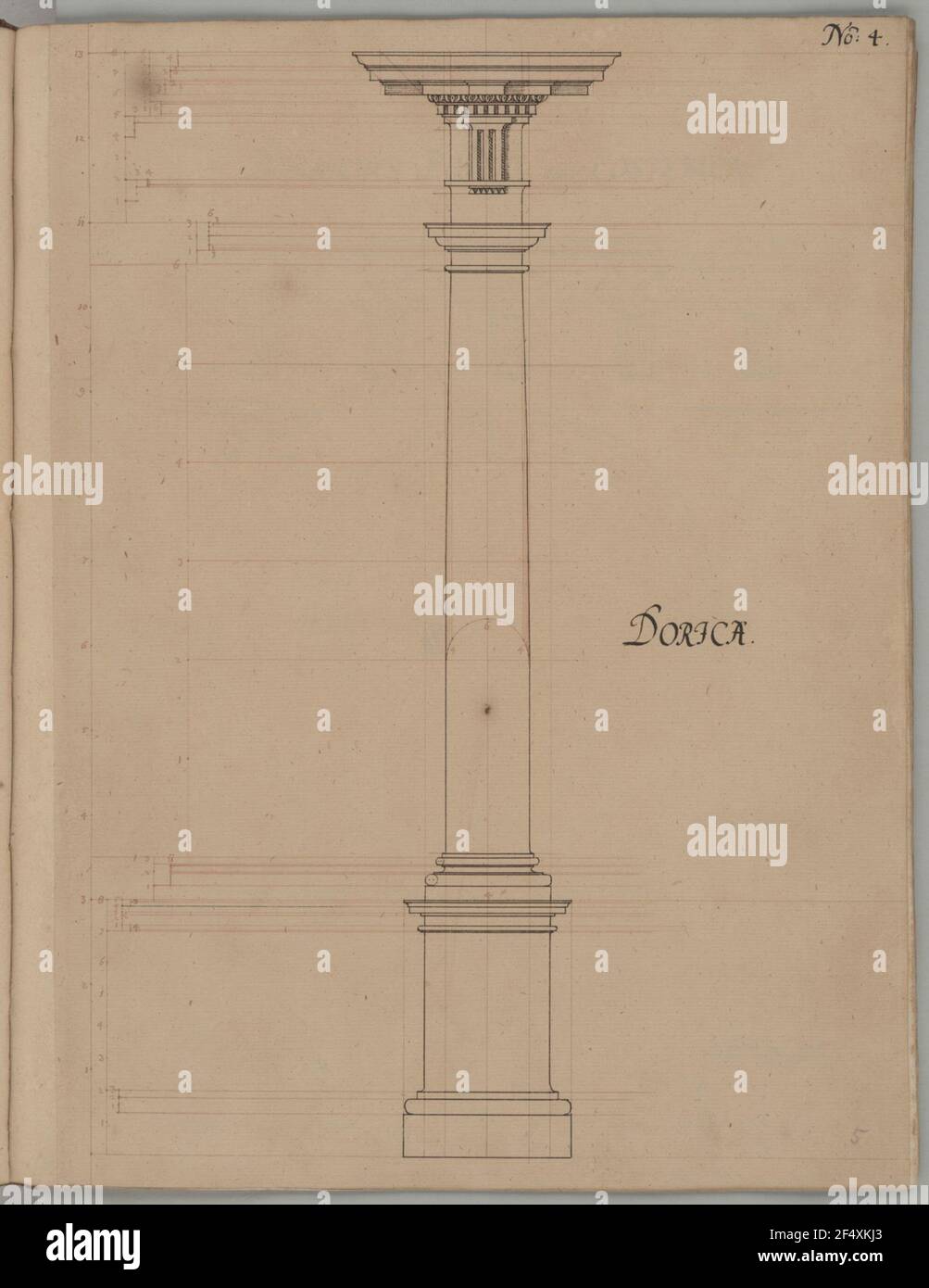 Pilastro di ordine Dorico Foto Stock