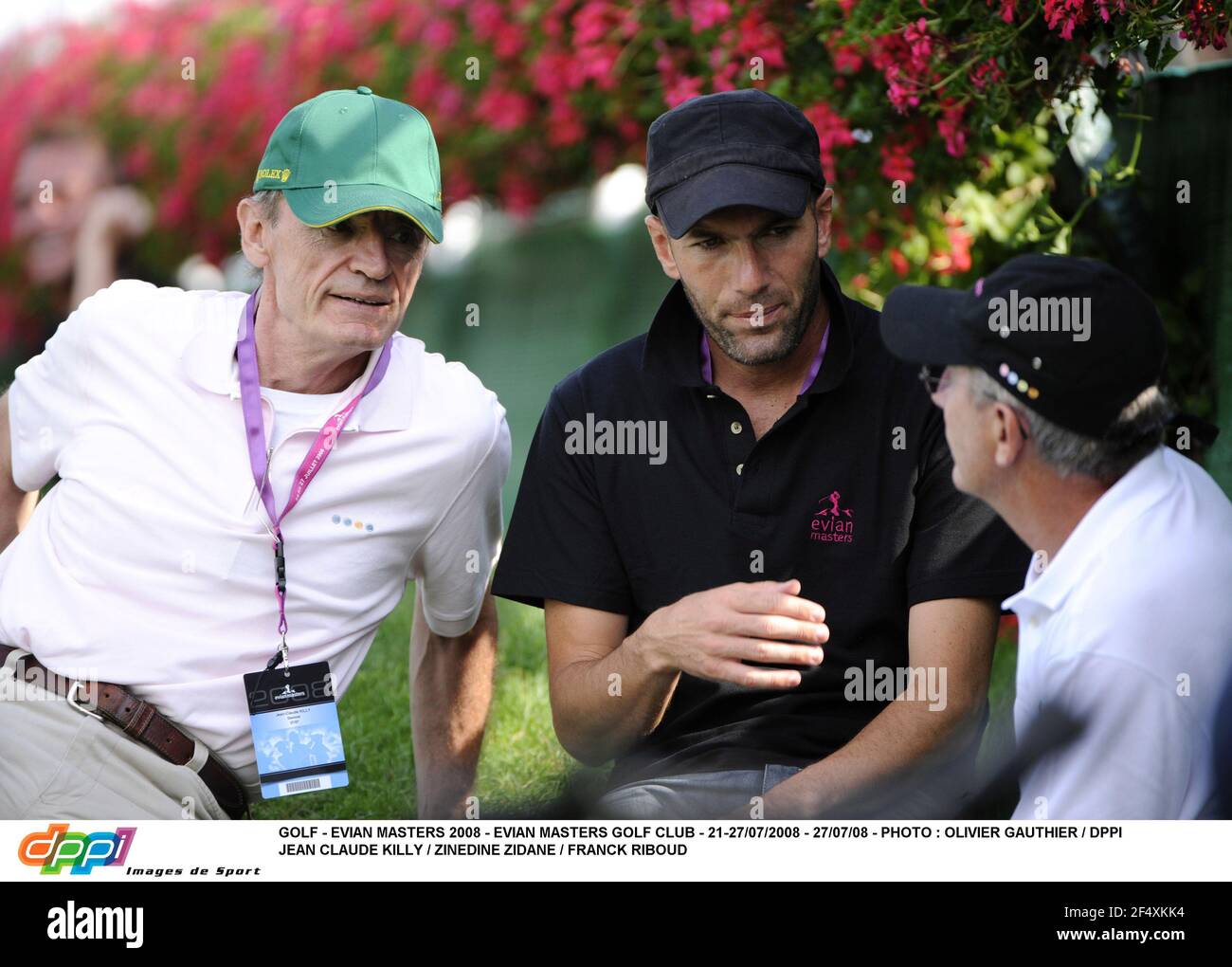 GOLF - EVIAN MASTERS 2008 - EVIAN MASTERS GOLF CLUB - 21-27/07/2008 - 27/07/08 - PHOTO : OLIVIER GAUTHIER / DPPI JEAN CLAUDE KILLY / ZINEDINE ZIDANE / FRANCK RIBOUD Foto Stock