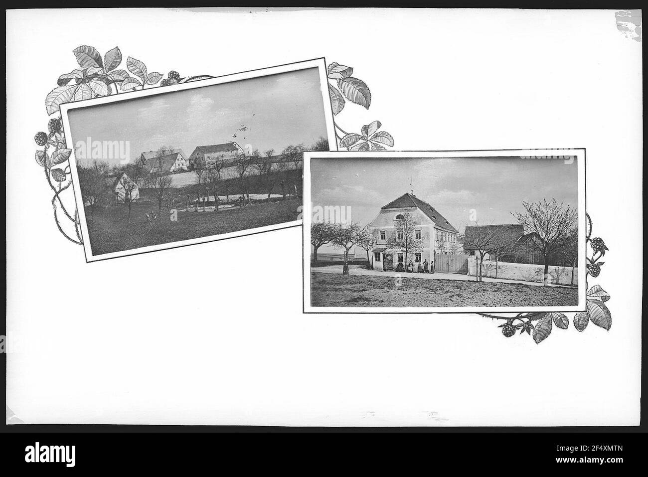 Lüttewitz. Dorfansicht, Casa commerciale Max Wittig Foto Stock