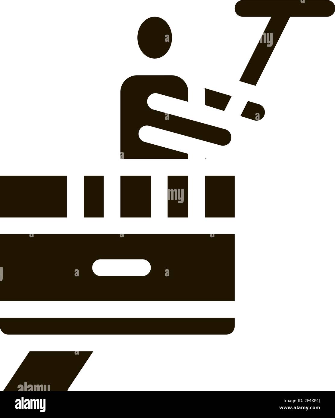 Icona Window Washer Illustrazione del glyph vettoriale Illustrazione Vettoriale