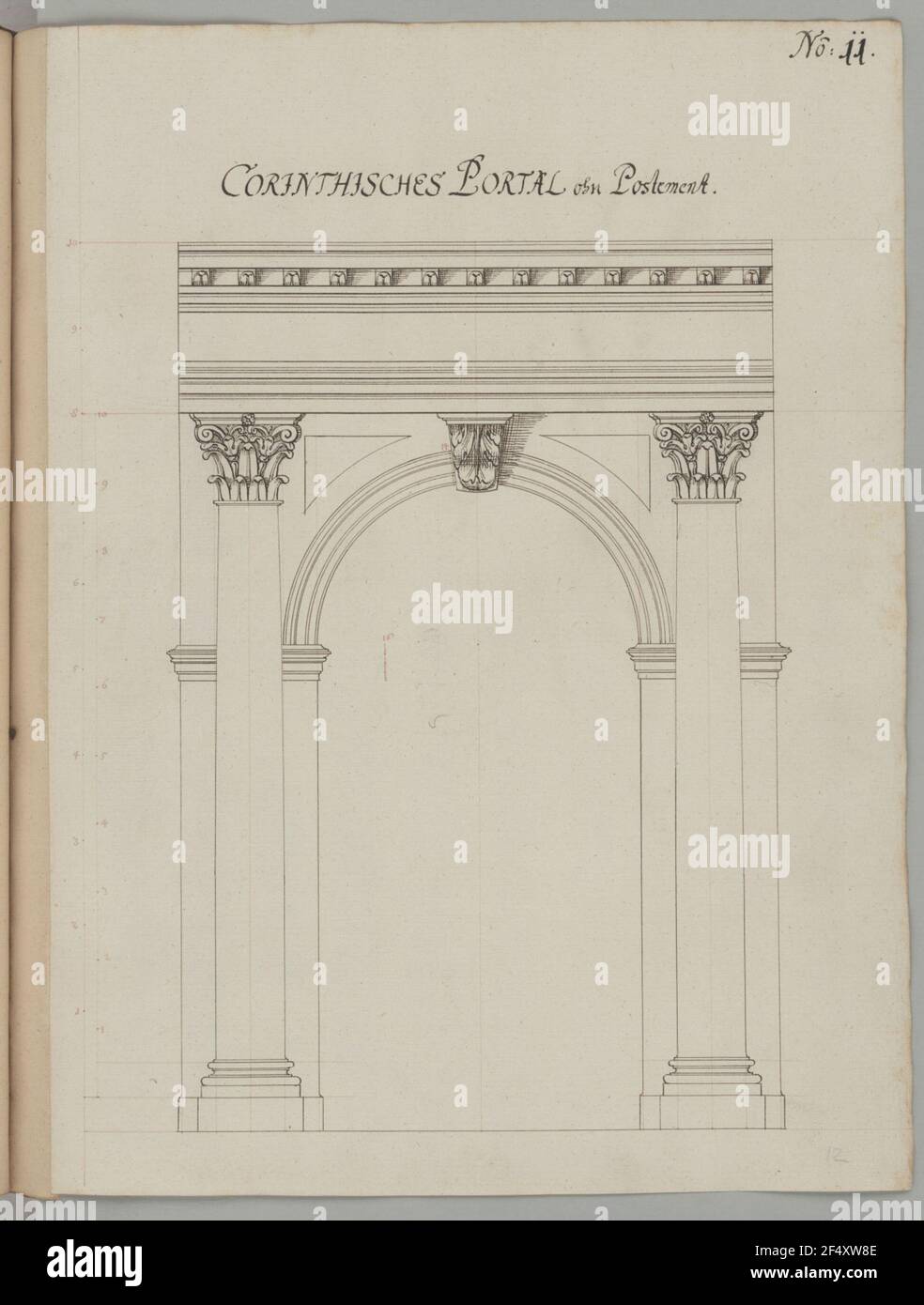 Portale dell'Ordine Corinzio Foto Stock