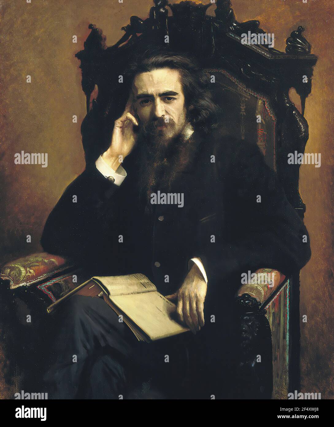 Ivan Kramskoi - Filosofia di Portarait Vladimir Solovyov 1885 Foto Stock