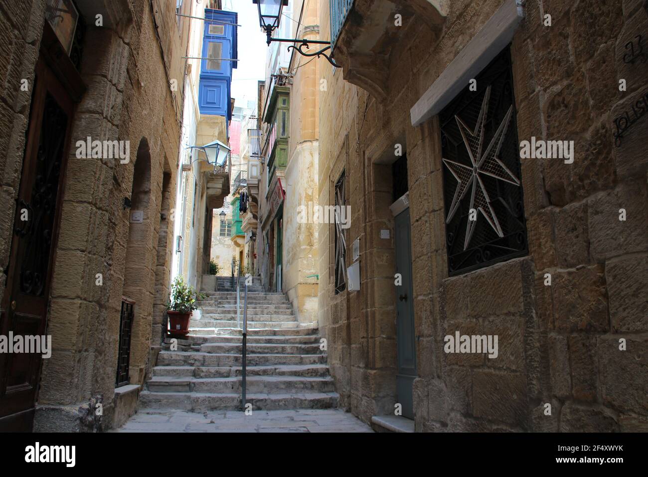 case in pietra a bormla (malta) Foto Stock