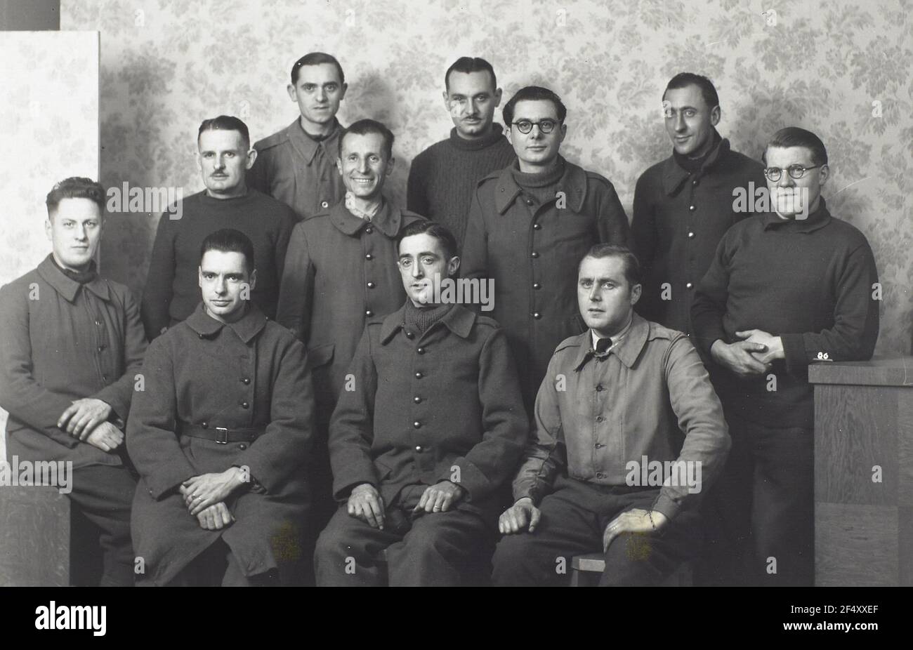 Gruppo di prigionieri di guerra francesi che erano in dovere nel pancia aziendale ('Belly Foundry Belly & Garisberg' o 'Carpet e fabbrica di soffitto Pancia Traugott') Foto Stock