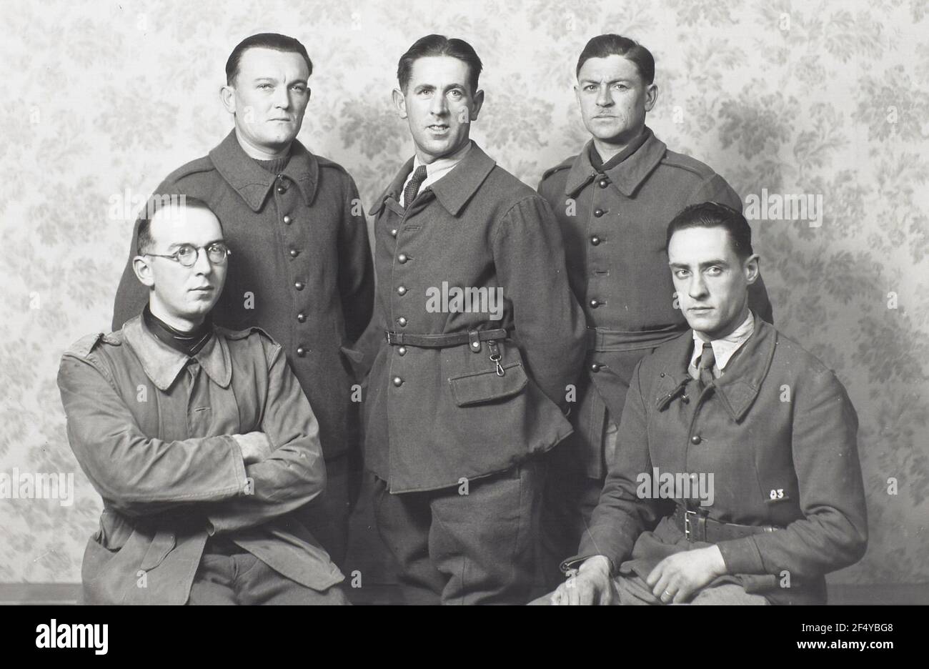 Cinque prigionieri di guerra francesi (gruppo Köhler) Foto Stock