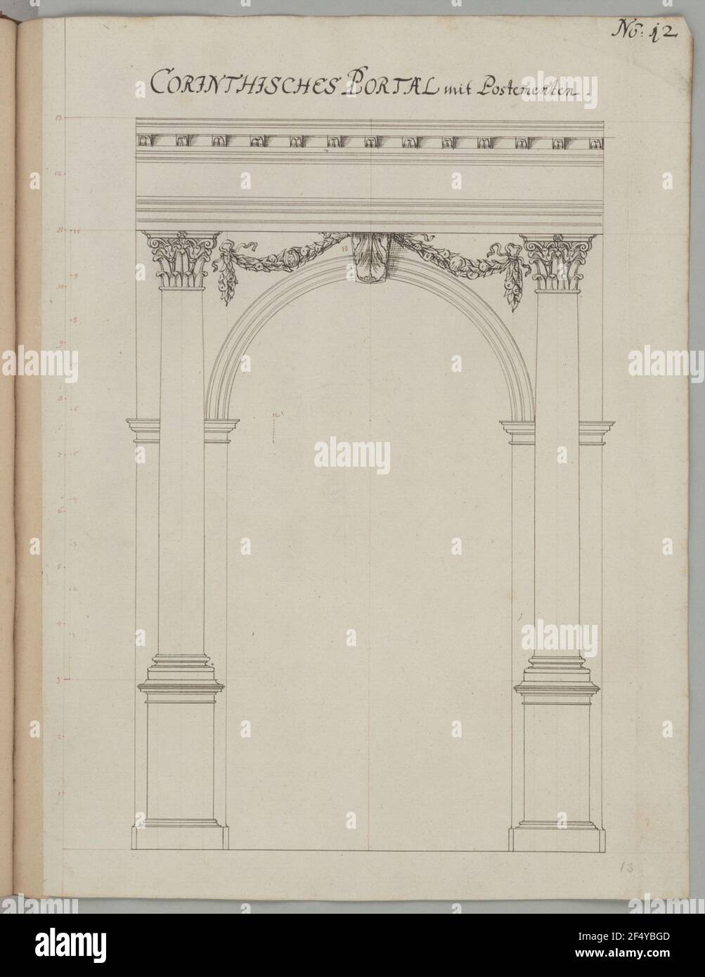 Portale dell'Ordine Corinzio Foto Stock