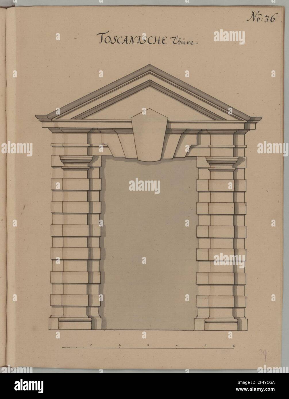 Portale ordine toscano Foto Stock
