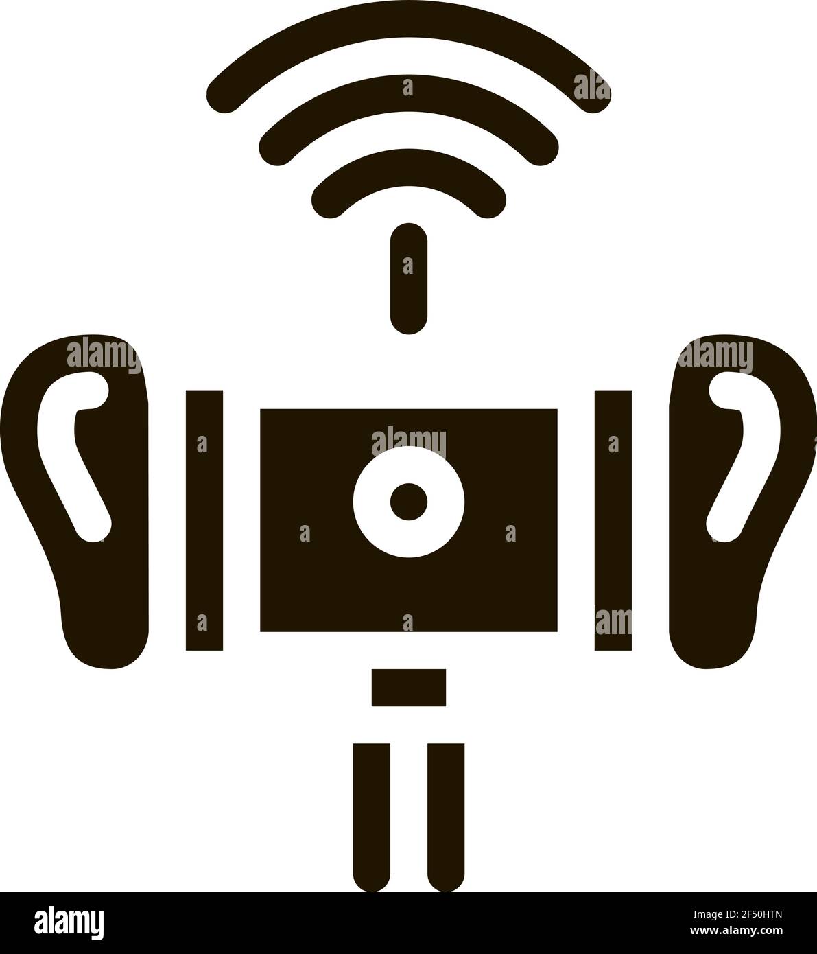 Immagine vettoriale dell'icona del microfono biauricolare 3dio Immagine e  Vettoriale - Alamy