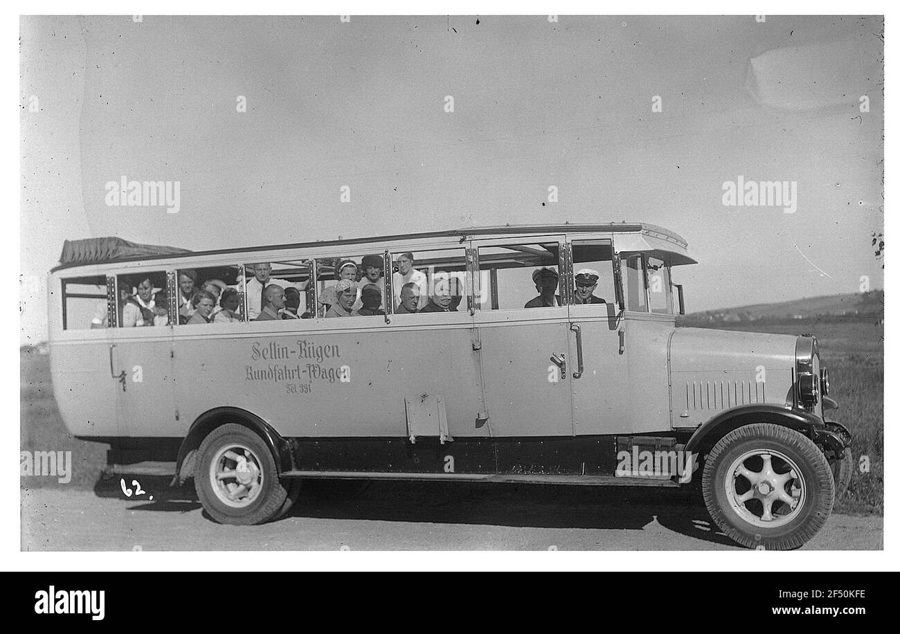 Rügen (Germania). Power domibus di una società Selliner come un "carrello di andata e ritorno" con tetto apribile a scomparsa Foto Stock