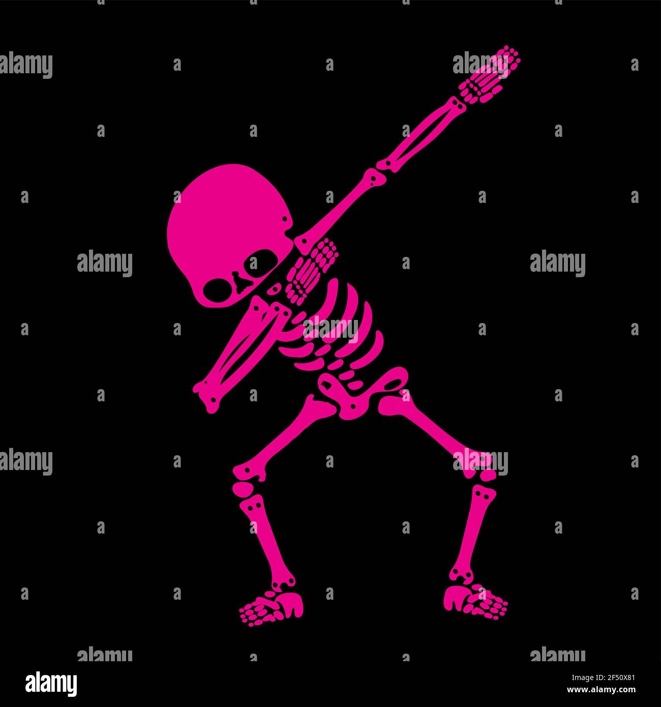 Scheletro dab, un gruppo di scheletri che dabbing Illustrazione Vettoriale