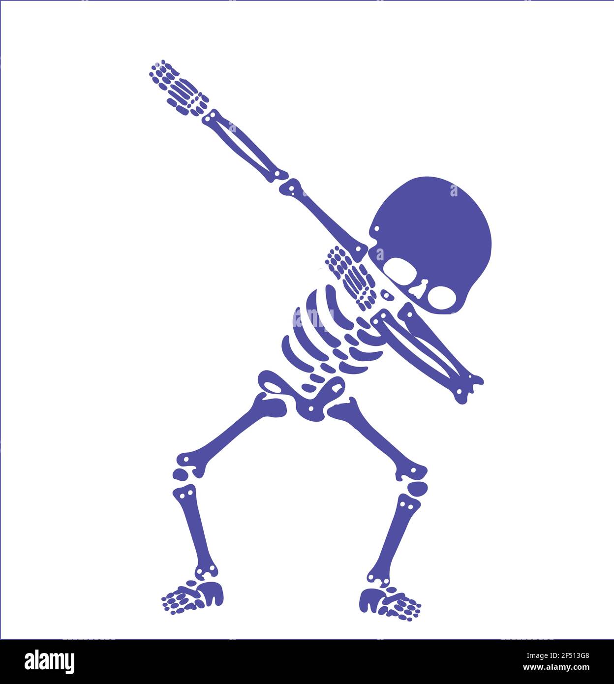 Scheletro dab, un gruppo di scheletri che dabbing Illustrazione Vettoriale