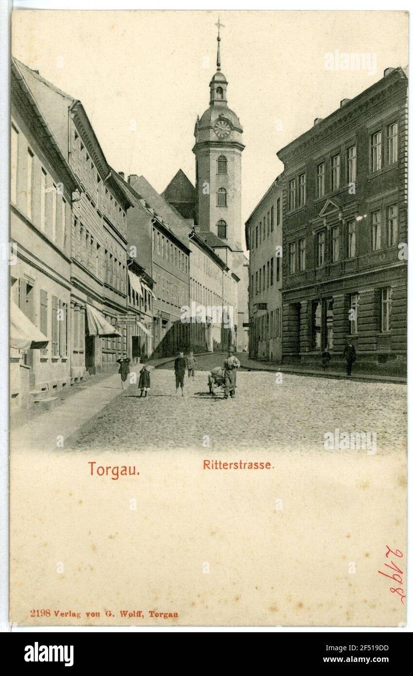 Ritterstraße Torgau. Ritterstraße Foto Stock