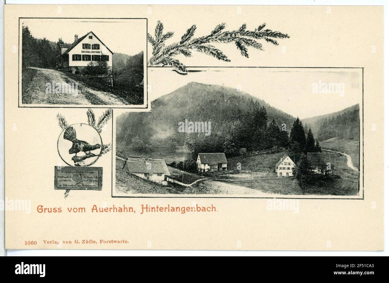 Gasthof Auerhahn Hinterlangenbach. Aera Foto Stock
