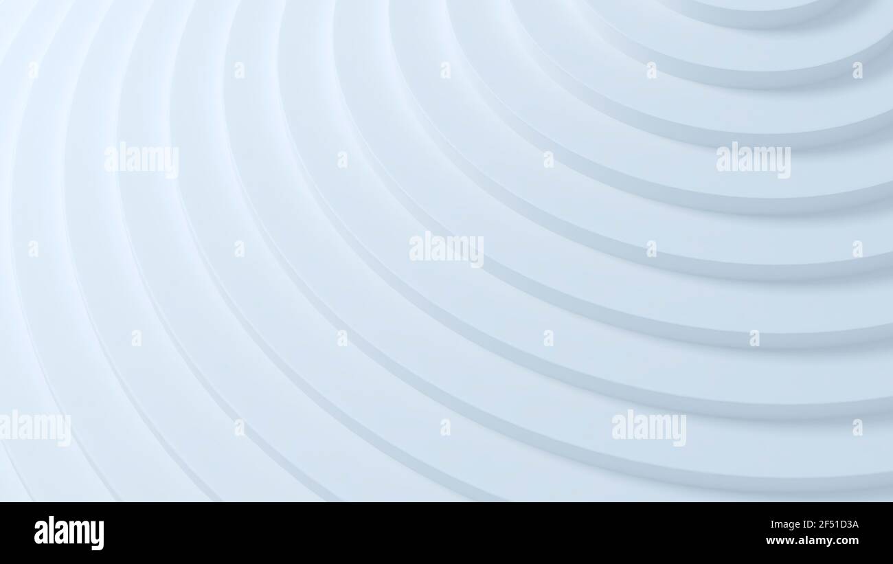 Cerchi bianchi. Sfondo del motivo astratto. Illustrazione 3D geometrica Foto Stock