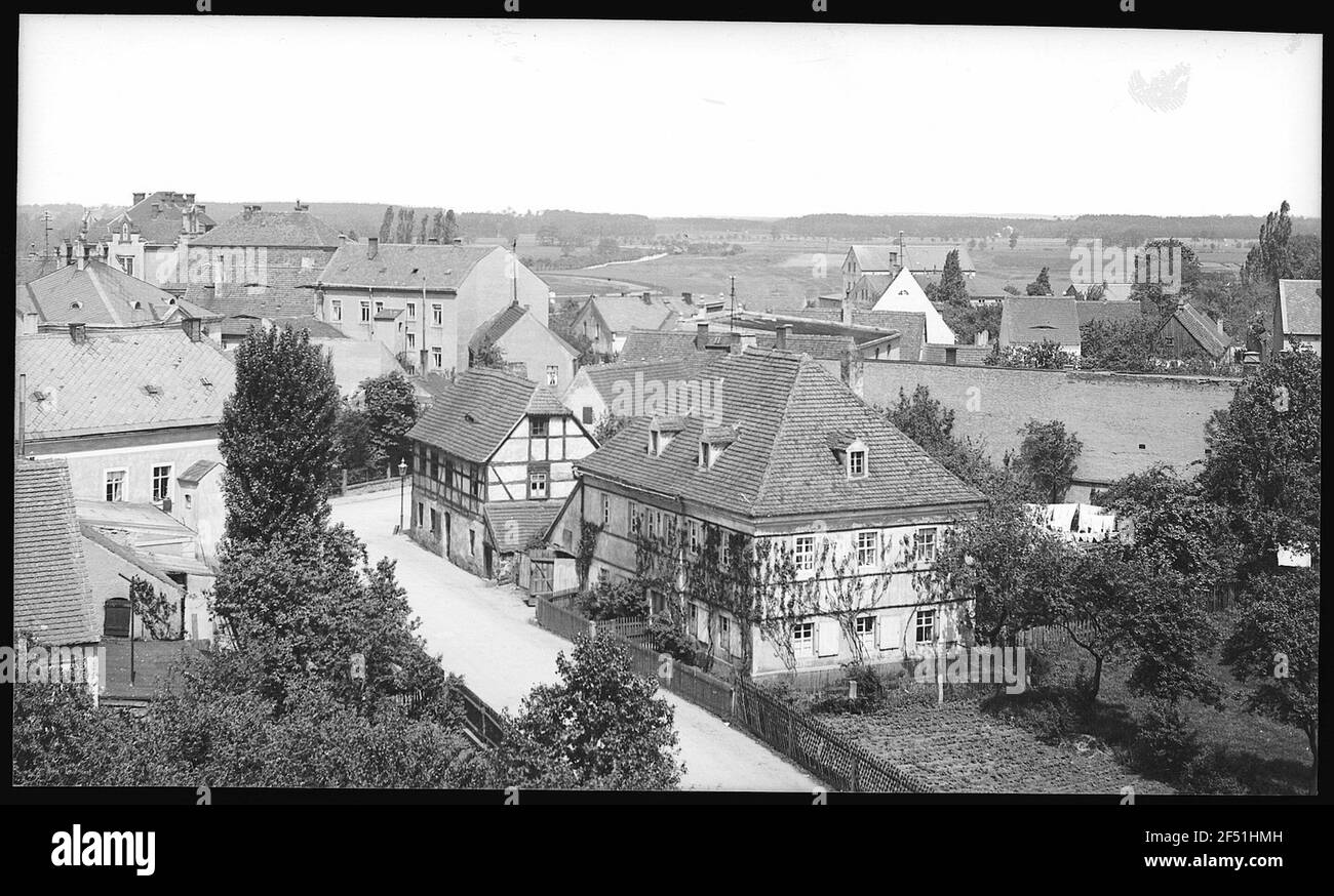Radeburg. Scuola strada Foto Stock