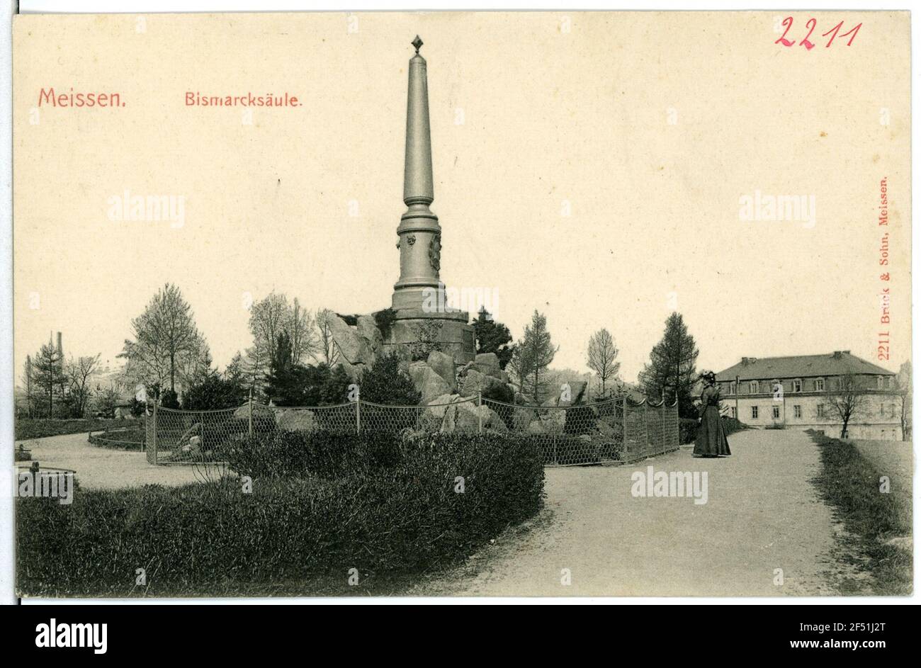 Colonna Bismarque Meissen. Colonna Bismarque Foto Stock