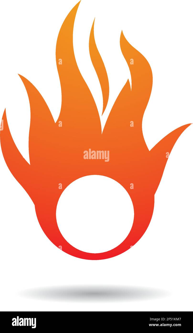 Modello logo Fire Flame icona vettoriale disegno Illustrazione Vettoriale