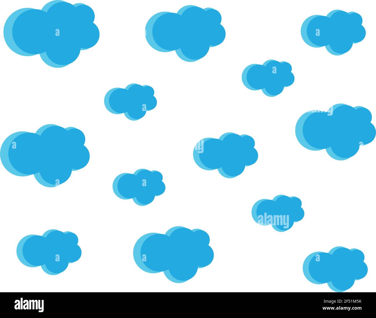 Cielo blu con disegno grafico vettoriale di sfondo nuvoloso Illustrazione Vettoriale