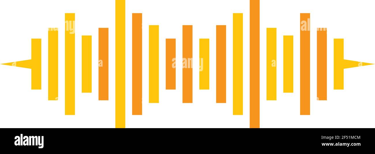 Sound logo a forma di onda modello icona vettore illustrazione Illustrazione Vettoriale