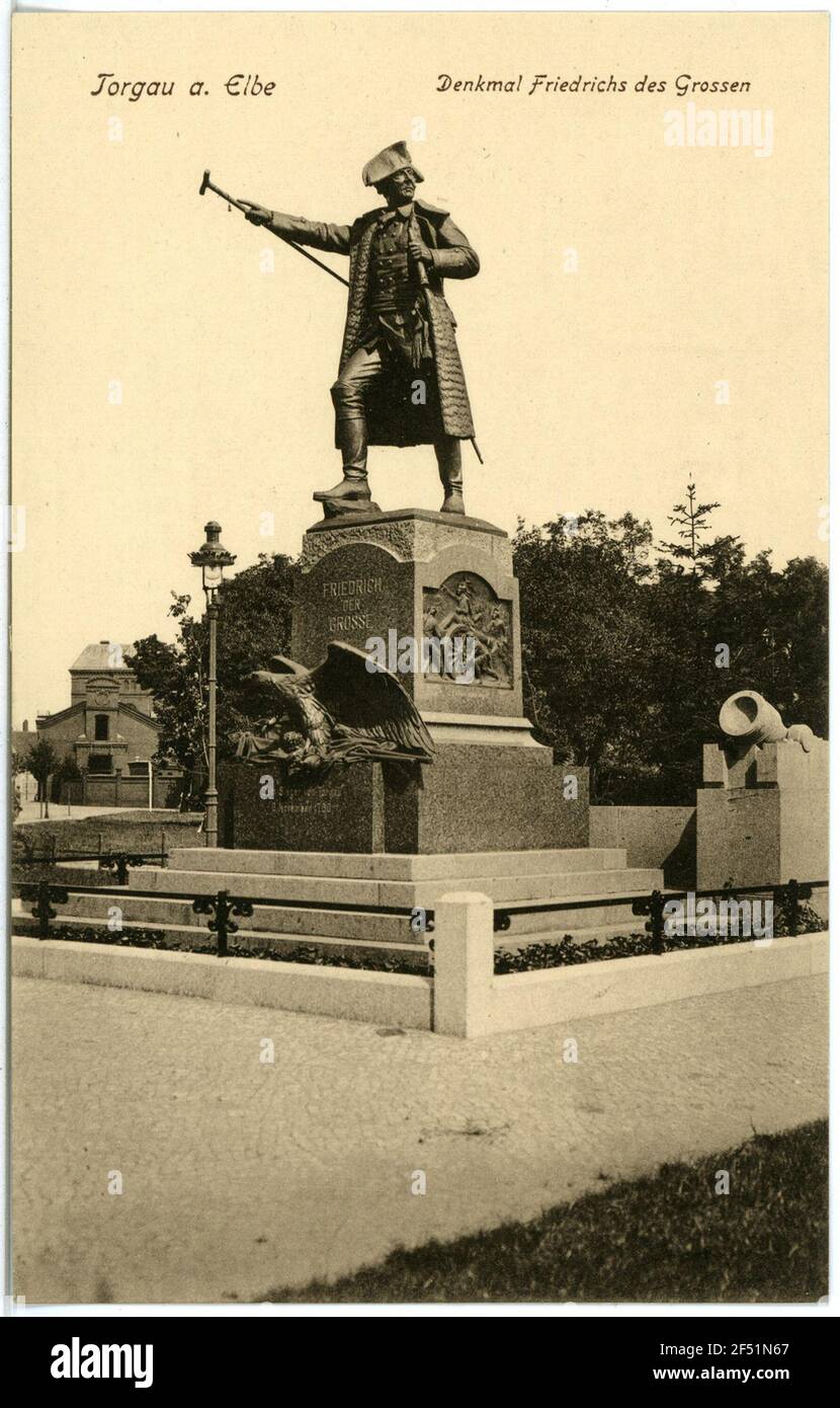 Memoriale Federico del Grande Torgau. Monumento Fr. D. enorme Foto Stock