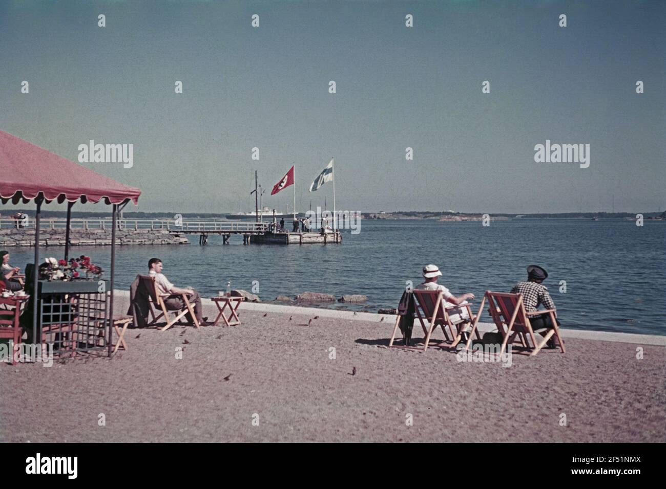 Sulla spiaggia in Finlandia Foto Stock