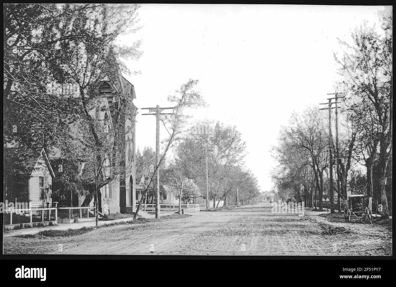 Walla Walla. Guardando a sud da Poplar Street su First, Walla Walla, Washington. Foto Stock