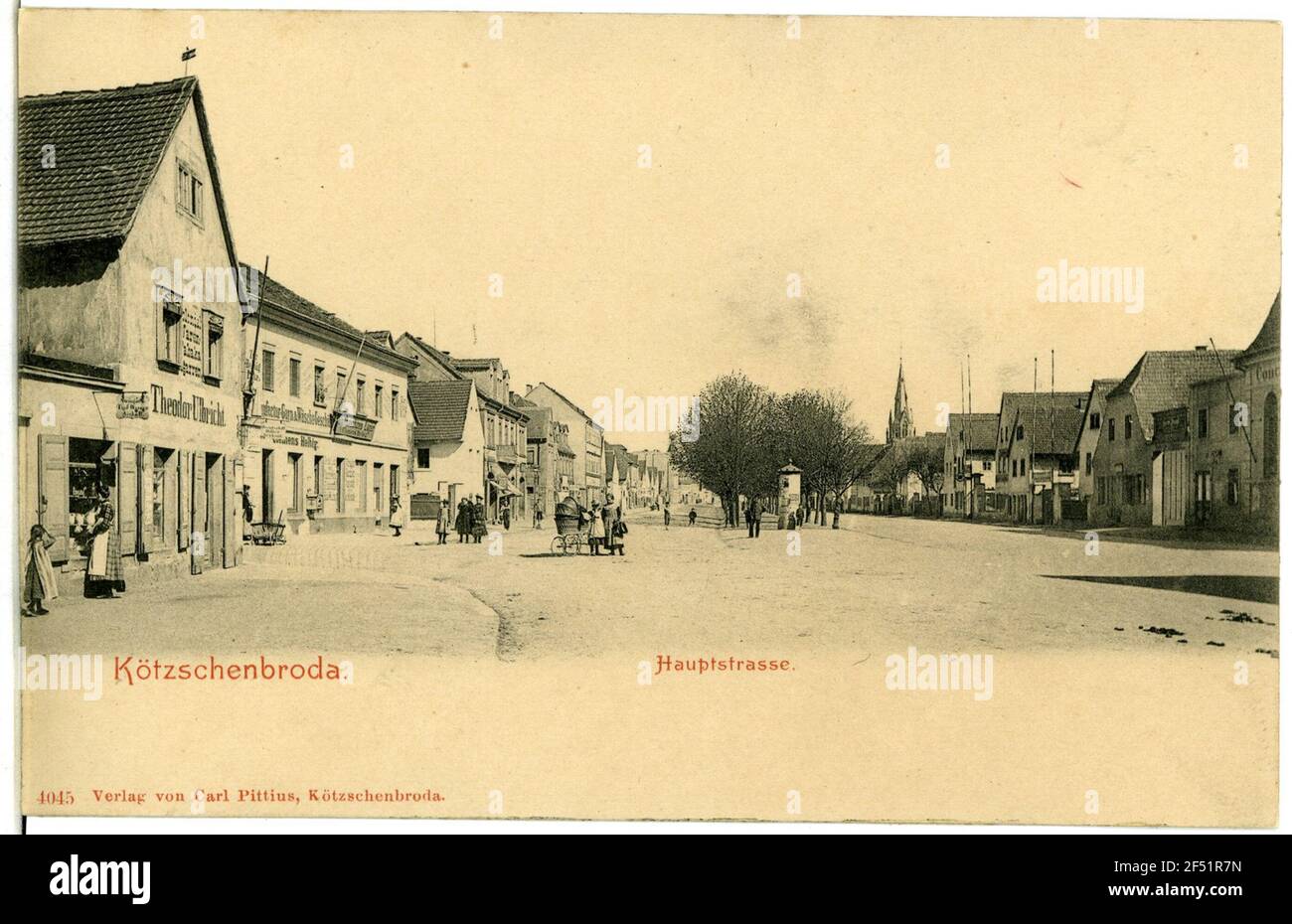Strada principale Kötzschenbroda. Strada principale Foto Stock