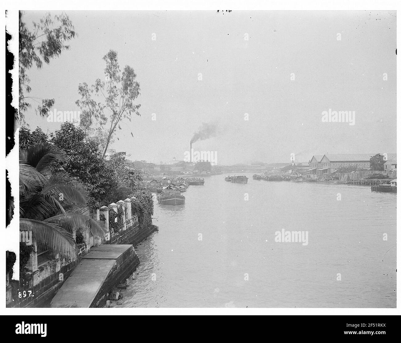 Manila / Filippine: Vista del porto Foto Stock
