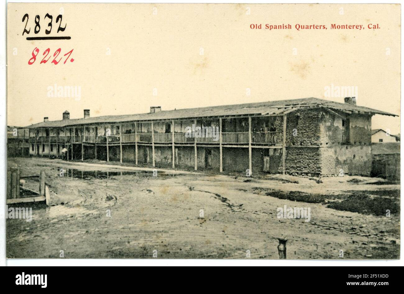 Old Spanish Quarters Monterey. Old Spanish Quarters, Monterey, Cal. Foto Stock