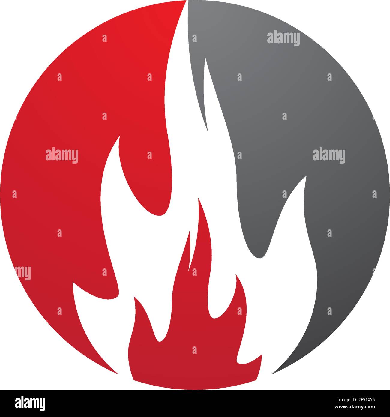 Modello logo Fire Flame icona vettoriale disegno Illustrazione Vettoriale