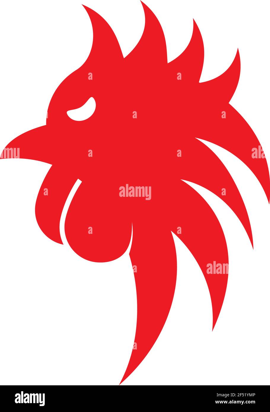 Illustrazione dell'icona vettoriale del modello del logo Rooster Illustrazione Vettoriale