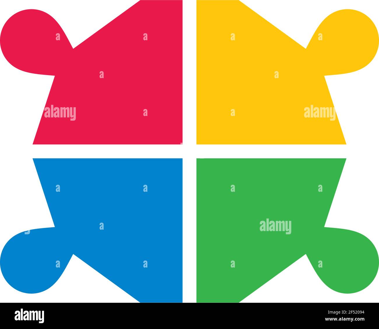 Disegno di illustrazione di icone vettoriali di modello di logo di adozione e cura della comunità Illustrazione Vettoriale