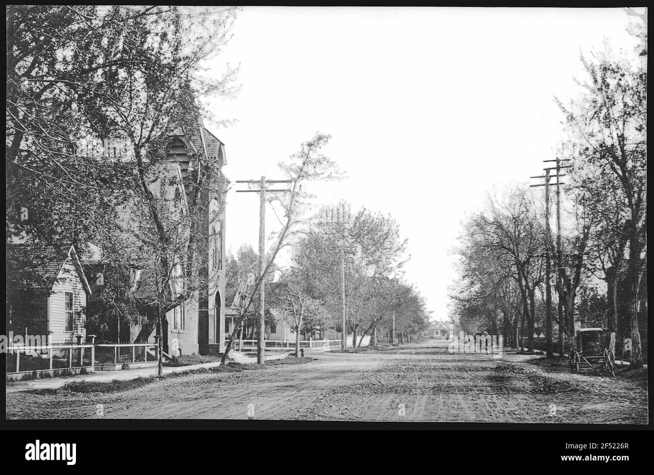 Walla Walla. Guardando a sud da Poplar Street su First, Walla Walla, Washington. Foto Stock