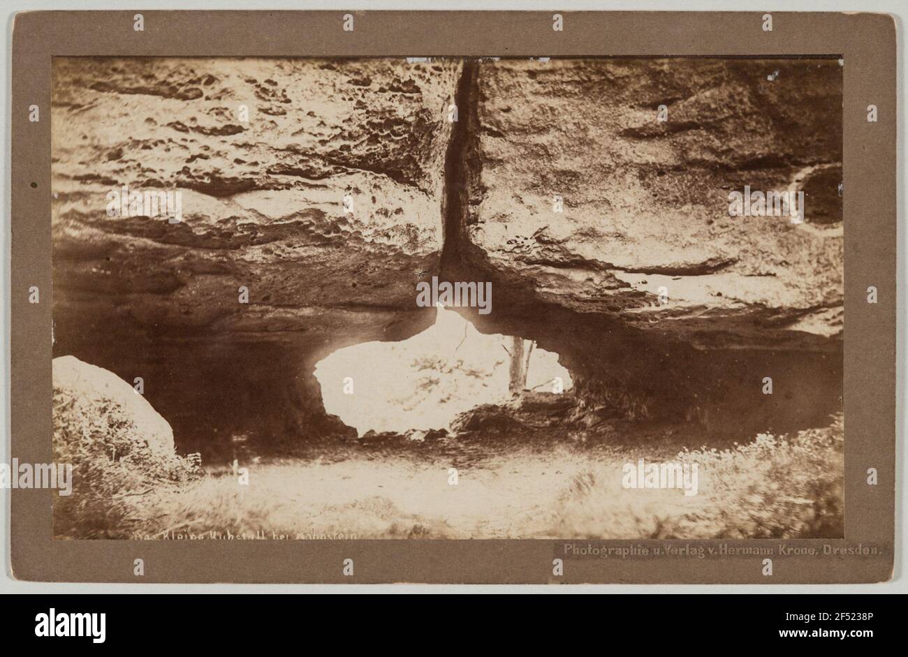 La Svizzera sassone, le mura di Hohnstein. Il piccolo cowshed a Hohnstein Foto Stock