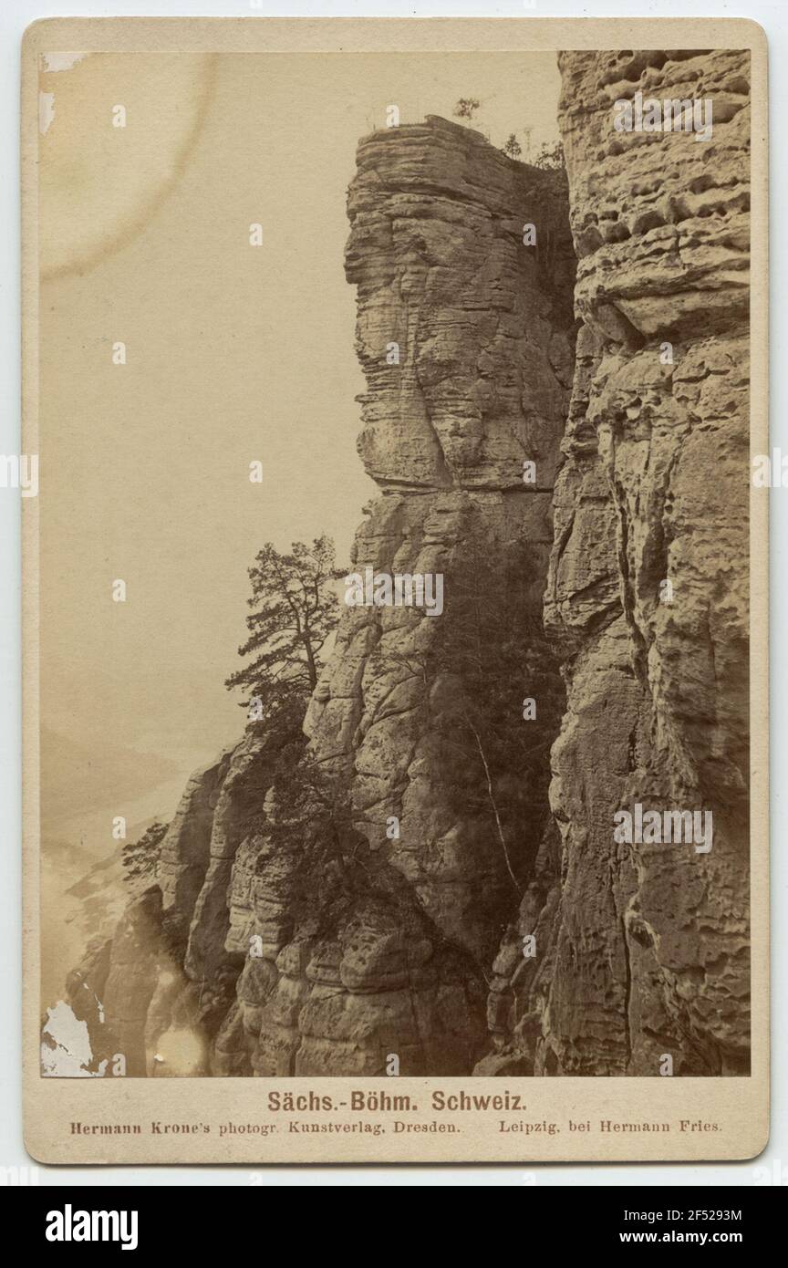 Svizzera sassone. Le rocce di Basteie. Vista dal piccolo sasso ad ovest Foto Stock