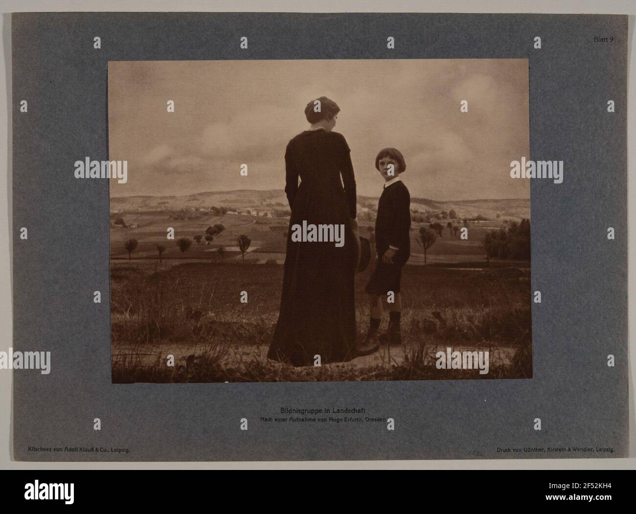 Gruppo di ritratti in orizzontale Foto Stock