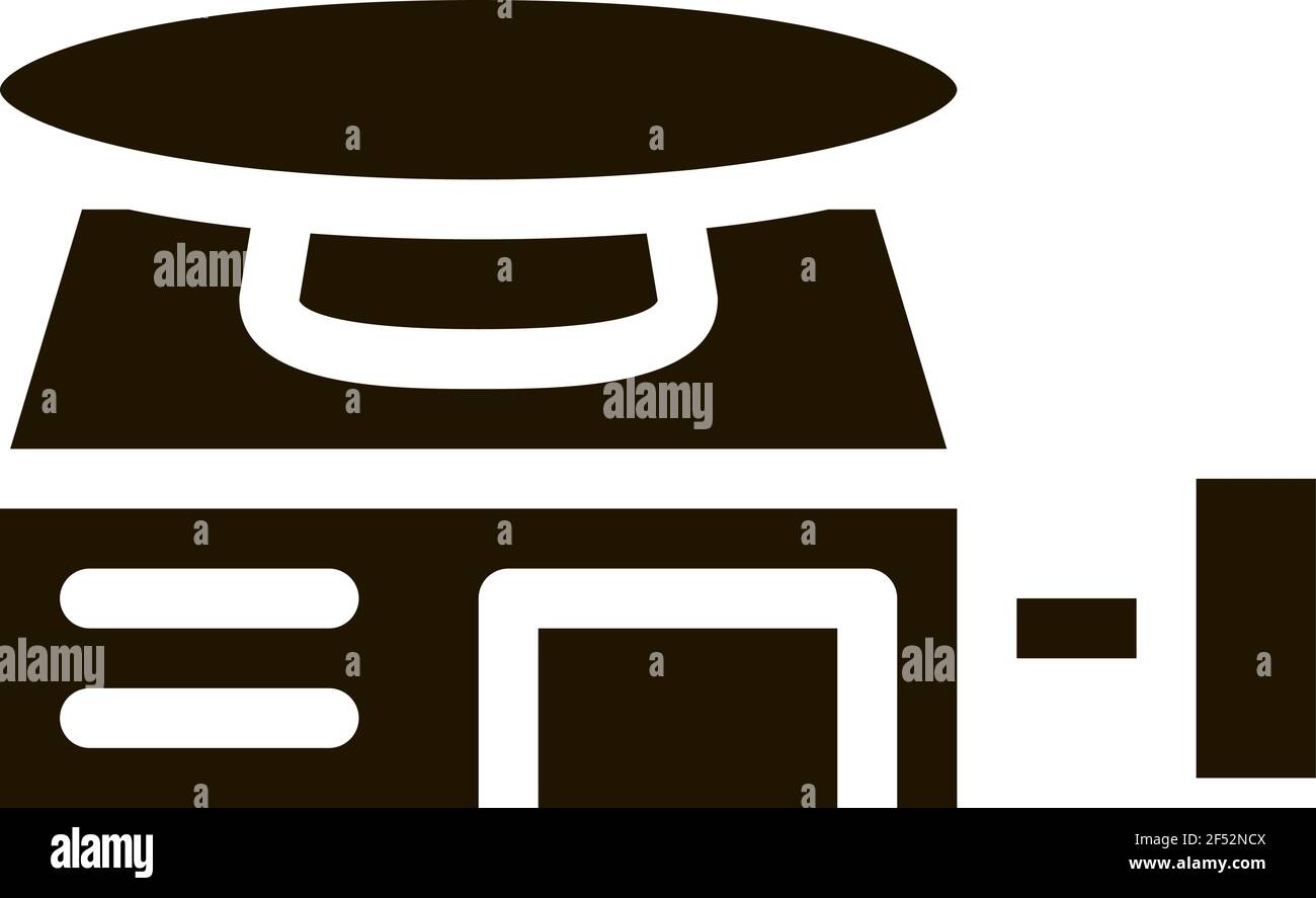 icona della ruota di potter illustrazione di Glyph del vettore Illustrazione Vettoriale