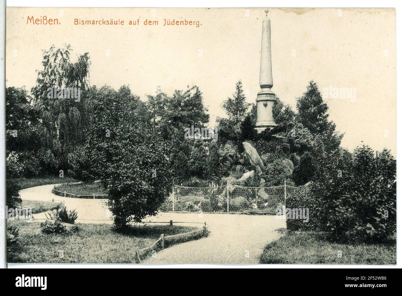 Colonna di Bismarck sul Jüdenberg Meissen. Colonna Bismarck sul Jüdenberg Foto Stock