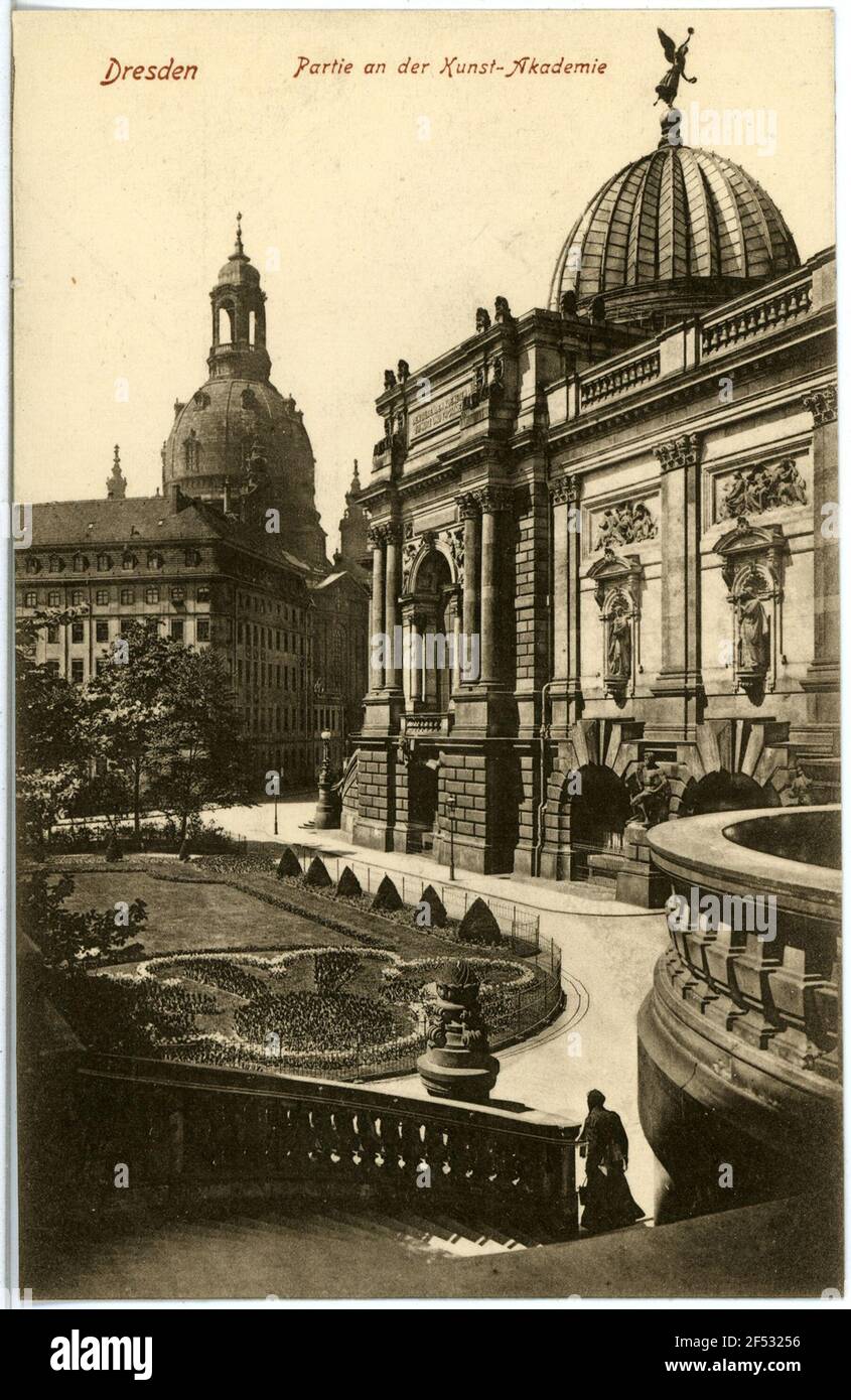 Parte dell'Accademia d'arte di Dresda. Parte dell'Accademia d'arte Foto Stock