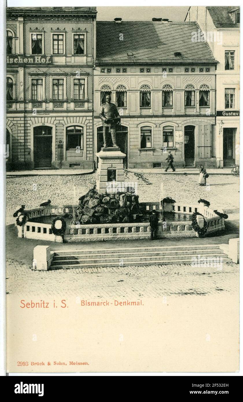 Bismarck monumento Sebnitz. Monumento bismark Foto Stock