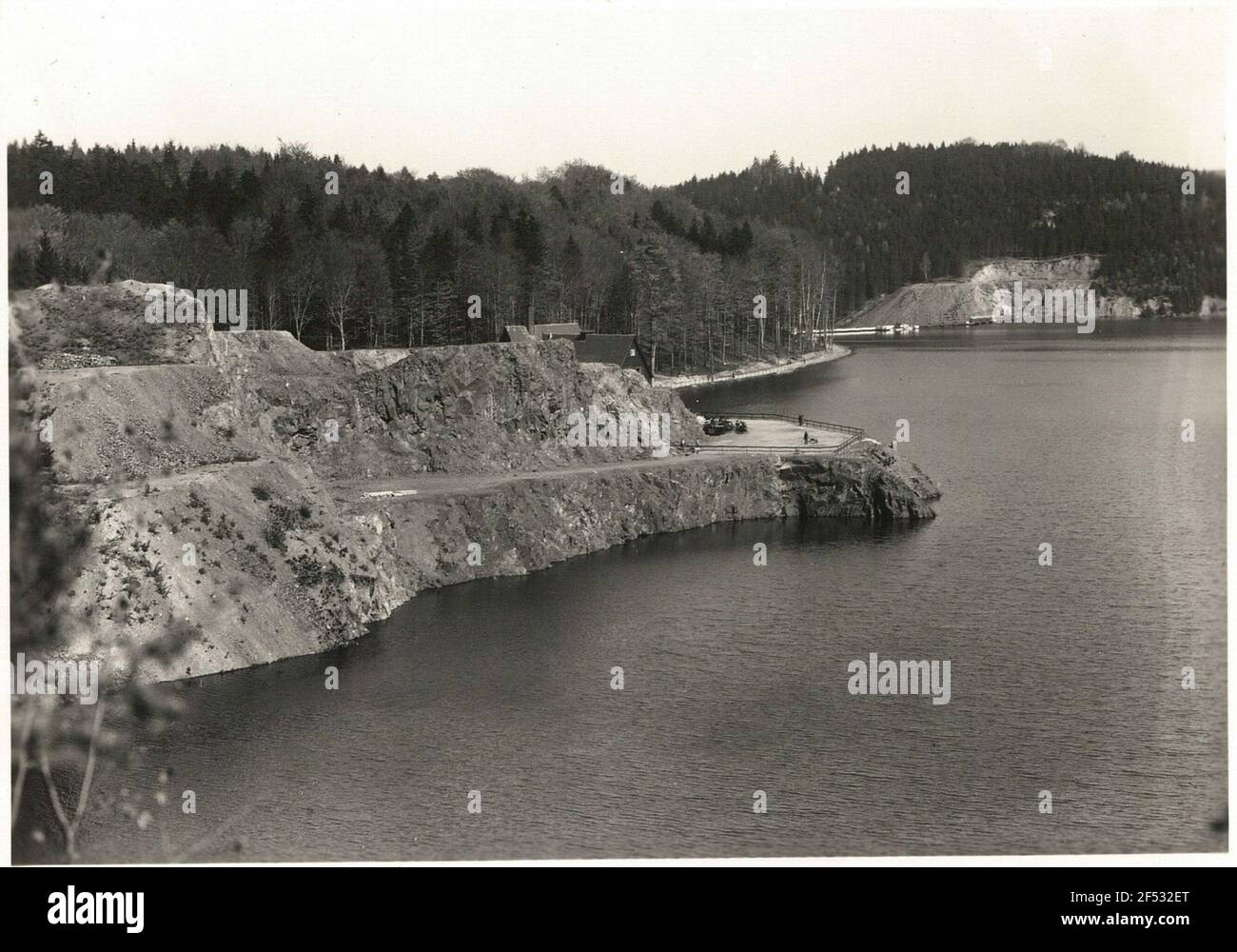 Valle di Zschopau a Kriebstein (vicino a Waldheim). Isola sul serbatoio Foto Stock