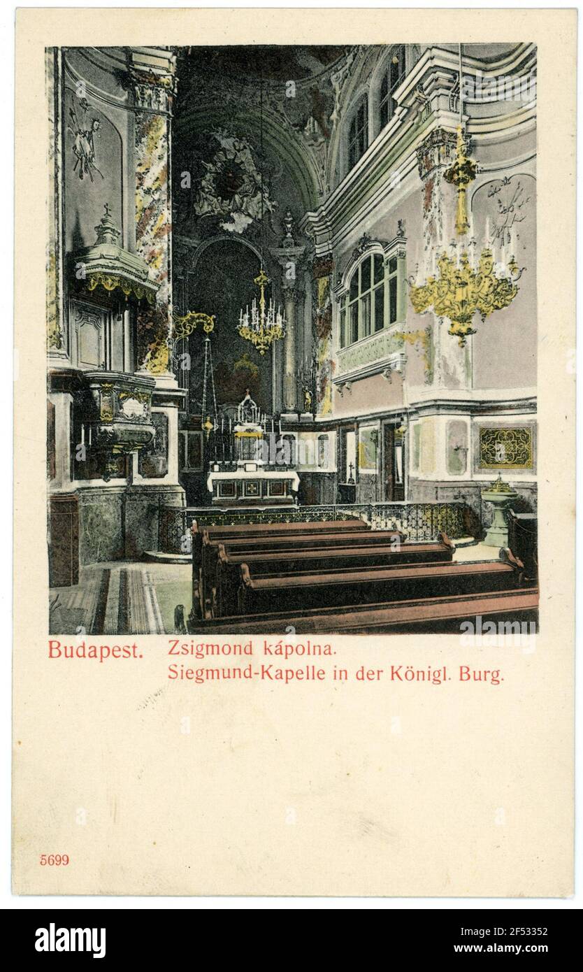 Siegmund cappella nel castello reale di Budapest. Siegmund cappella nel reale. Castello Foto Stock