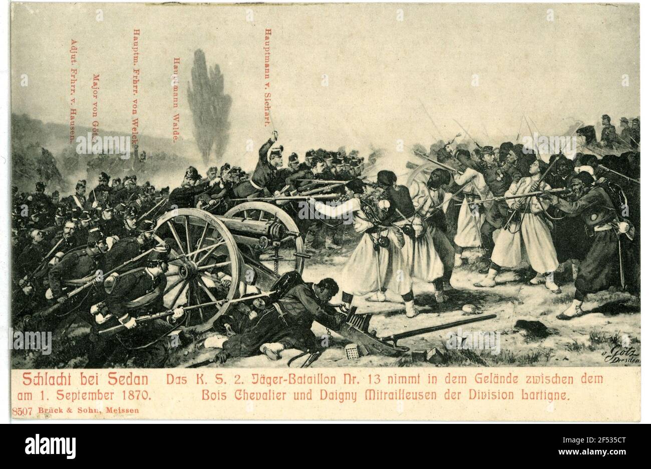 Battaglia di Sedan 1870 berlina. Battaglia di Sedan 1870 Foto Stock