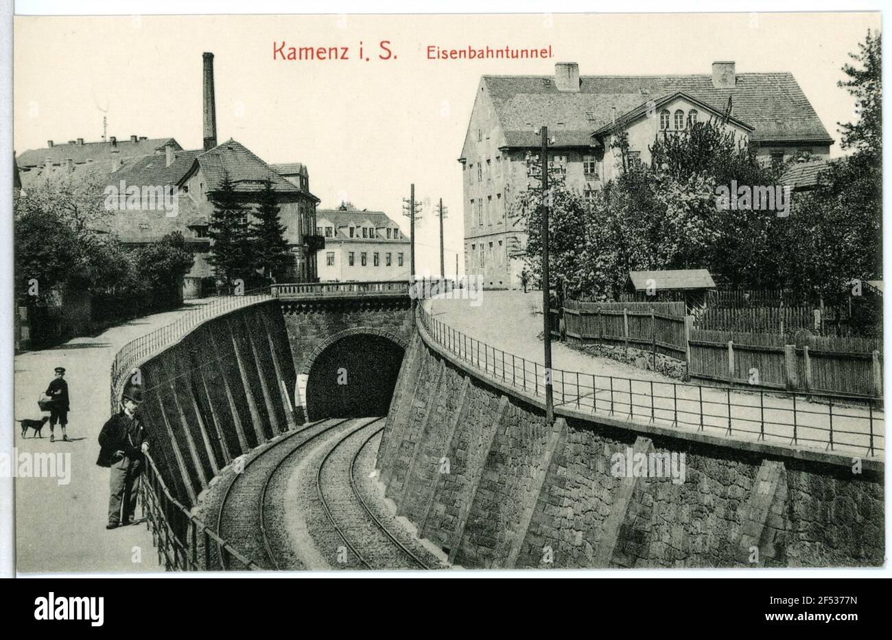 Tunnel ferroviario Kamenz. Tunnel ferroviario Foto Stock