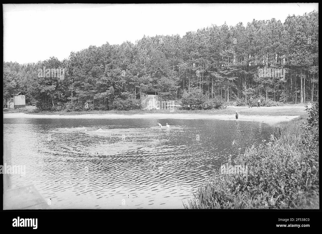 Larghezza stretta Ponte stagno - Freiberbadeanstalt Foto Stock