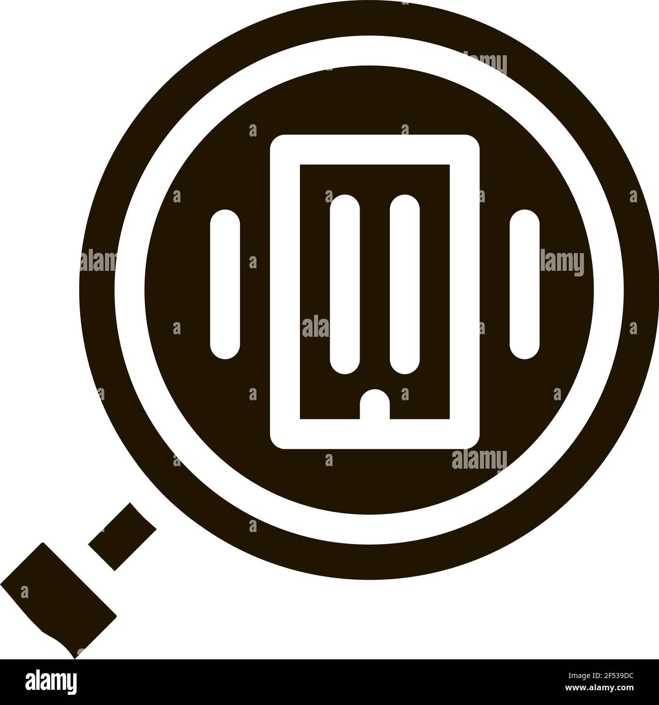 Studio dettagliato dell'icona dell'edificio residenziale Vector Glyph Illustration Illustrazione Vettoriale