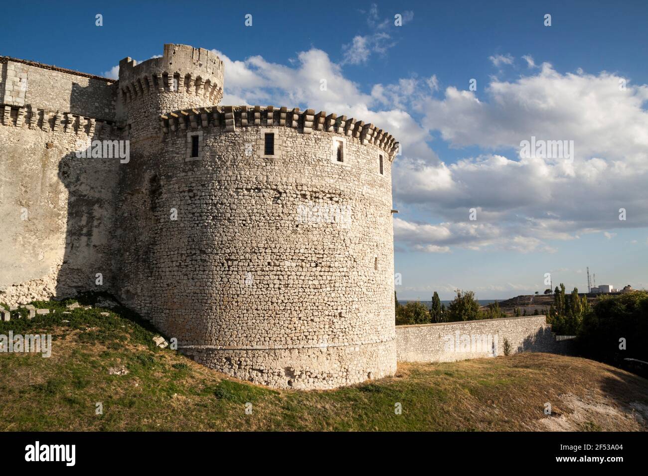 Castello di Cuellar a Segovia. Fortezza medievale, edificio storico (Castilla y León, Spagna) Foto Stock