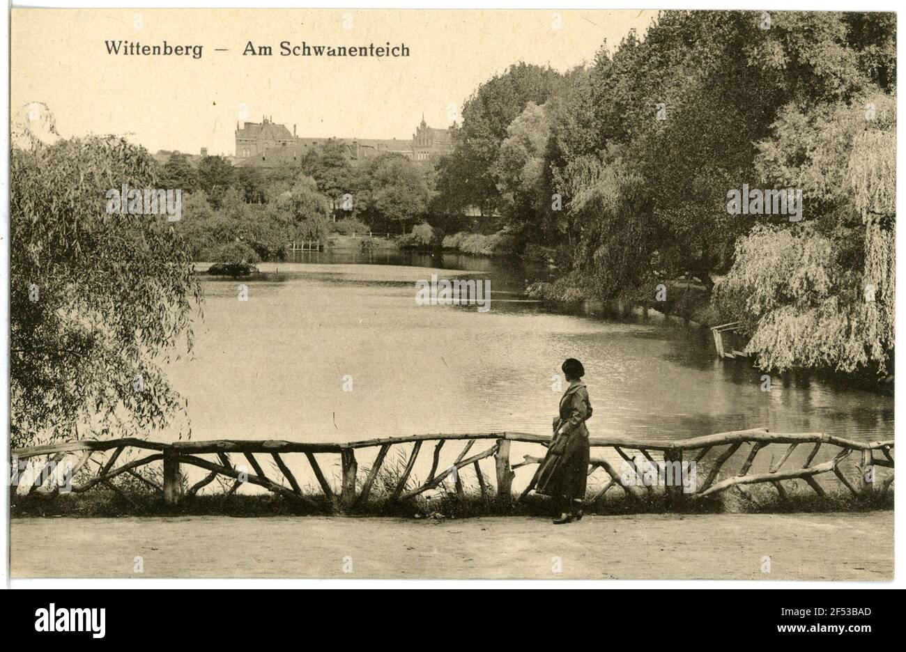 Am Schwanenteich Wittenberg. Am Schwanenteich Foto Stock