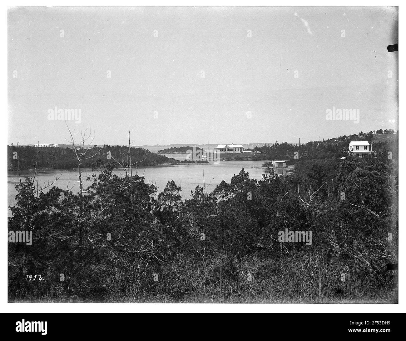 Bermudas: Vista su piccoli gruppi di isole e terre Foto Stock