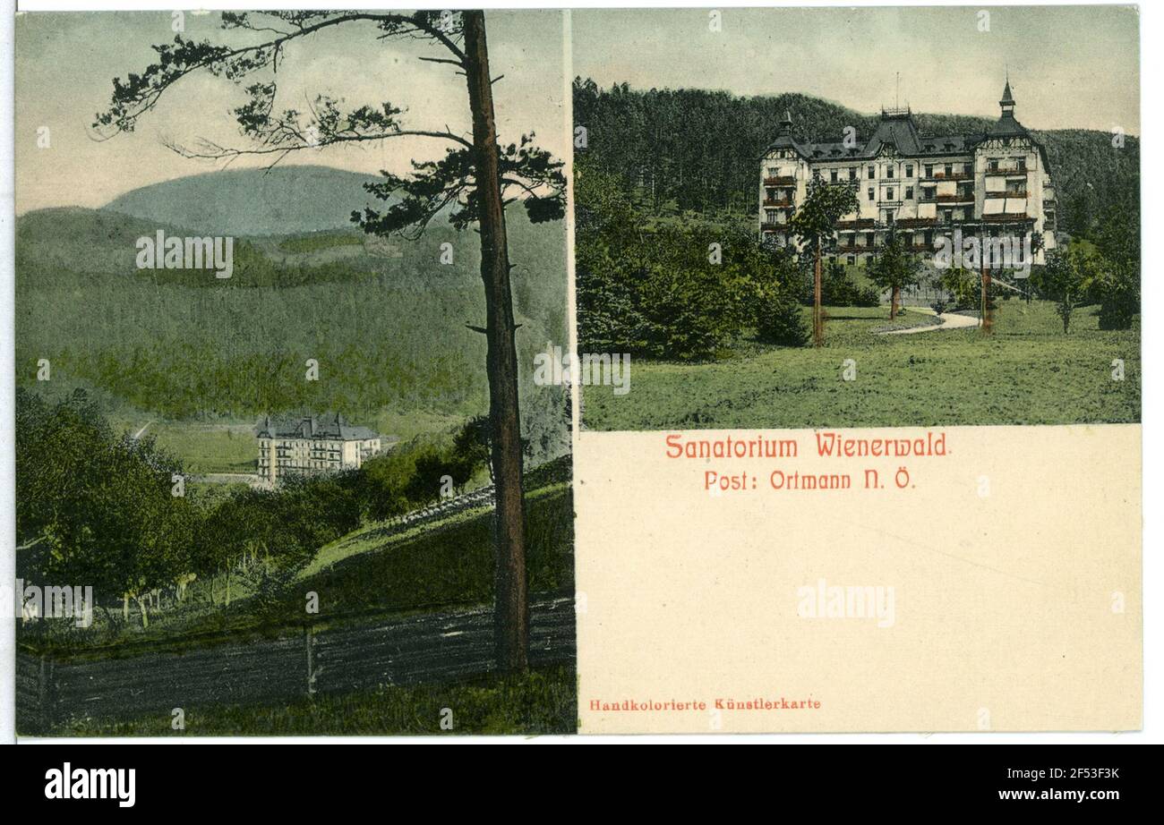 Sanatorium Wienerwald Ortmann. Sanatorium Wienerwald Foto Stock